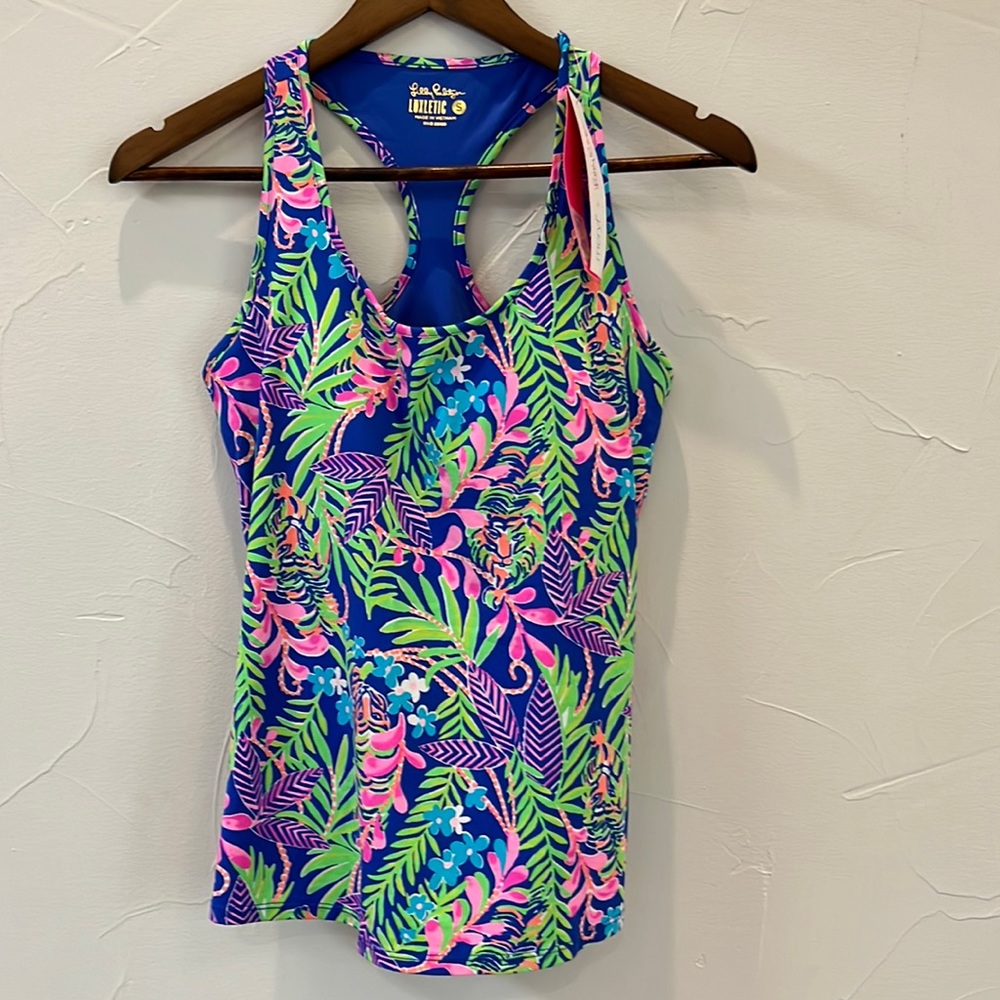 Lilly Pulitzer Mina bra tank borealis blue how you like me prowl small nwt